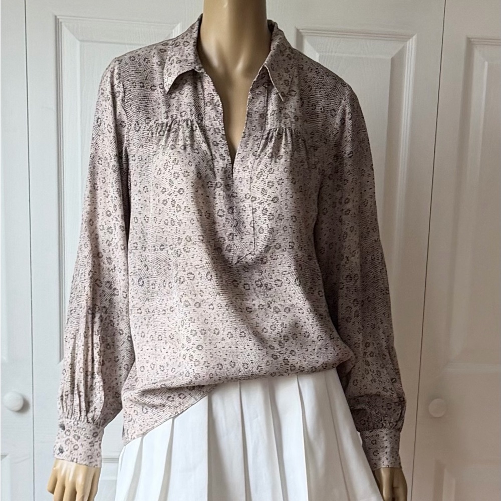 Frame Beige Patterned Blouse - Picture 6 of 13